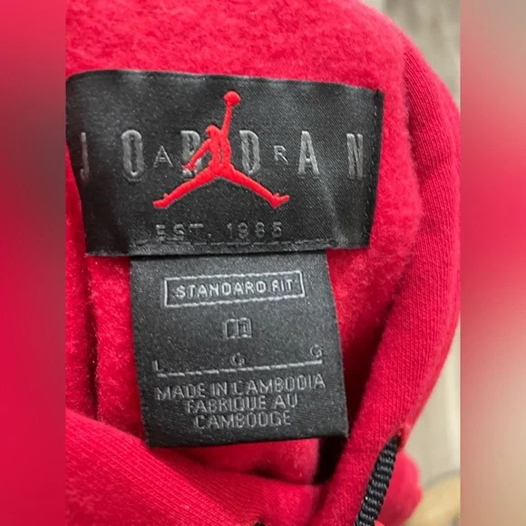 Jordan Red Hoodie with Logo - Picture 4 of 4